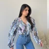 Blusa Love celeste