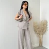 Completo gilet + pantalone tortora