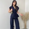 Completo gilet + pantalone blu navy