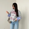 Felpa California West Coast con manica a camicia grey