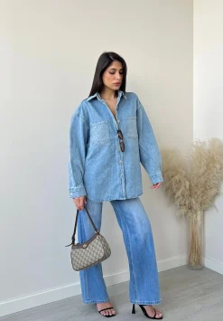 Giacca di jeans con tasca con cuori