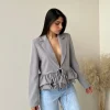 Giacca voulant con laccio grey