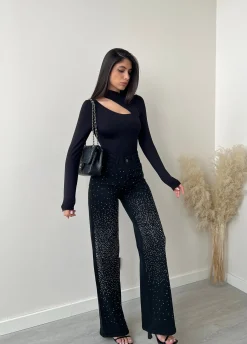 Jeans con brillanti black