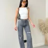 Jeans con strappi grey M2197-5