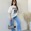 Maglia Los Angeles in pizzo bianca