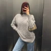 Maglione dolcevita con dettagli grey