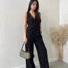 Pantalone con cintura nero