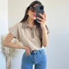 Polo bicolor beige