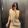 Shorts gonna con spacco bacchettata beige