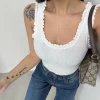 Top Corinne in maglia bianco